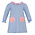 Claire & Charlie Pink Pumpkin Blue Stripe Aline Dress