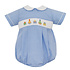 Petit Bebe Birthday Boys Lt Blue Gingham Bubble