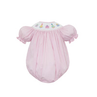 Petit Bebe Birthday Girls Pink Gingham Bishop Bubble