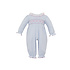 Petit Bebe Bows Lt Blue Knit Girl's Long Bubble