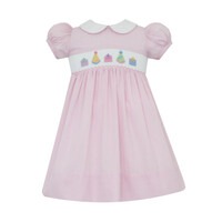 Petit Bebe Birthday Girls Pink Gingham Dress