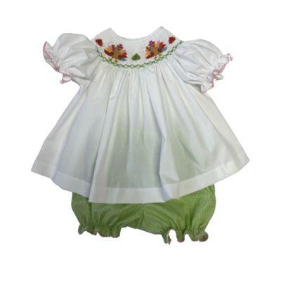 Lulu Bebe Turkey Smocked Bloomer Set