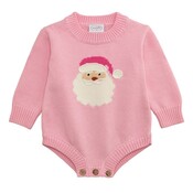 Mud Pie Pink Santa Sweater Bubble