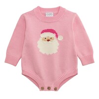 Mud Pie Pink Santa Sweater Bubble