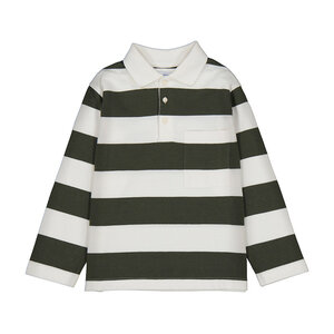 Mayoral Olive Stripe L/S Polo