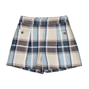 Mayoral Navy Plaid  Shorts