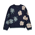 Mayoral Petroleum Jacquard Floral Sweater