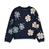 Mayoral Petroleum Jacquard Floral Sweater
