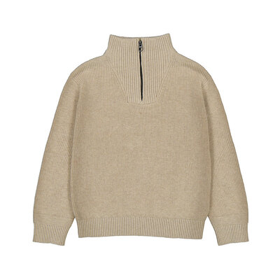 Mayoral Tan 1/4 Zip Sweater
