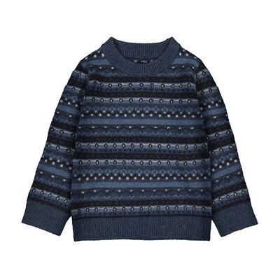 Mayoral Navy Jacquard Sweater