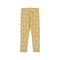 Mayoral Mustard Floral Print Velvet Leggings