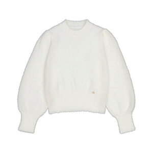 Mayoral White Fluffy Sweater