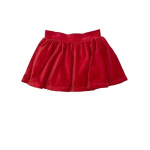 Lulu Bebe Red Velvet Skirt