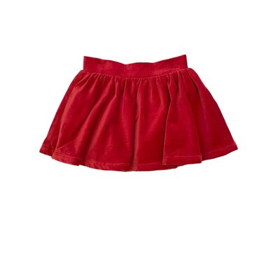 Lulu Bebe Red Velvet Skirt