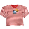 Boys LS Stripe T-Shirt Retro - Coral/White