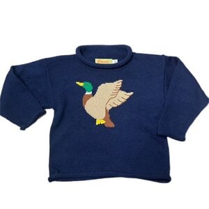 Luigi Boys Sweater Mallard Flying Dark Royal
