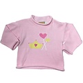 Luigi Girl's Sweater Crossed Wands - Light Pink