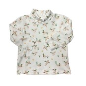 Luigi Printed Turtle Neck White Mallard Print