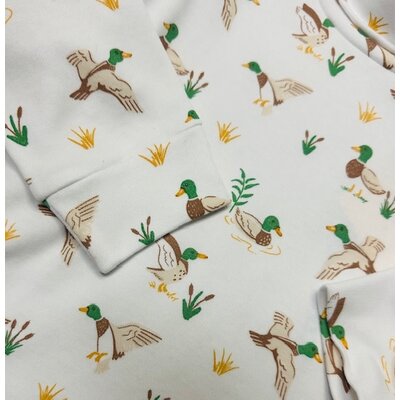 Luigi Printed Turtle Neck White Mallard Print