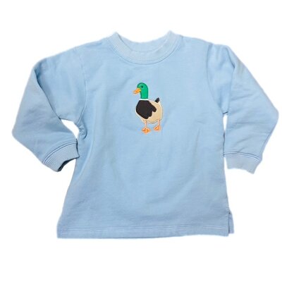 Luigi Sweatshirt Stitching Mallard - Sky Blue
