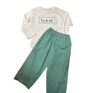 Lulu Bebe Mallard Duck Smocked Pant Set
