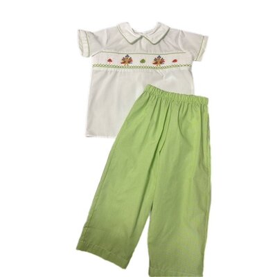 Lulu Bebe Turkey Smocked Boy Pant Set
