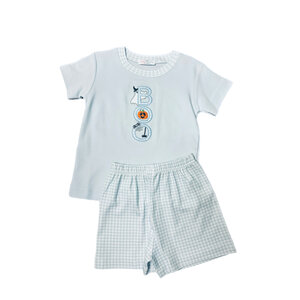 Baby Loren Spooky Pima Applique Boy Short Set