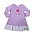 Squiggles With Love Purple LS Dress w/ Ruffle