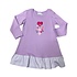 Squiggles With Love Purple LS Dress w/ Ruffle