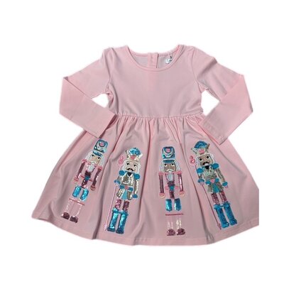 Lulu Bebe Nutcracker Sequin Lt. Pink Dress