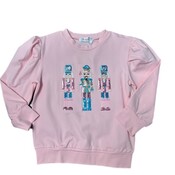 Lulu Bebe Nutcracker Sequin Pink Puff LS Shirt