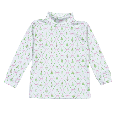 Baby Loren Holly Night Pink Pima Turtleneck