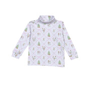 Baby Loren Nutcrackers Pink Pima Turtleneck