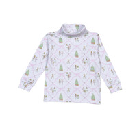 Baby Loren Nutcrackers Pink Pima Turtleneck