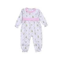 Baby Loren Nutcrackers Pink Pima Romper