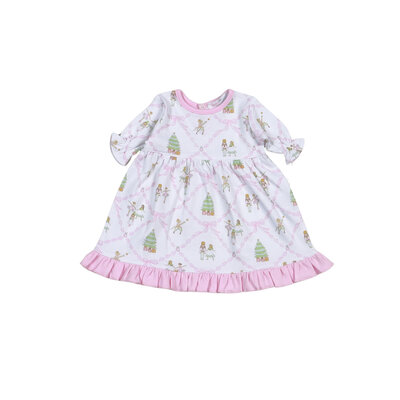 Baby Loren Nutcrackers Pink Pima Doll Morning Gown