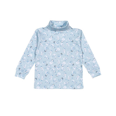 Baby Loren Blue Polar Pals Pima Turtleneck