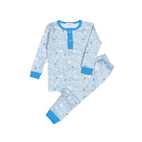 Baby Loren Blue Polar Pals Pima 2PC Loungewear