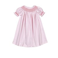 Baby Loren Rosy Holiday Smocked Pima Bishop