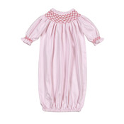 Baby Loren Rosy Holiday Smocked Bishop Pima Gown
