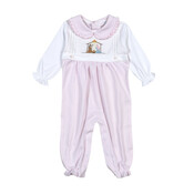Baby Loren Pink Holy Night Embroidered Romper