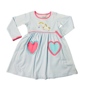 Squiggles Rainbow Gallops Pocket Dress