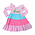 Squiggles Sugarplum House Tiered Dress