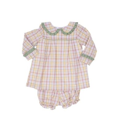 The Oaks Apparel Harvest Fields Plaid Taylor Bloomer Set