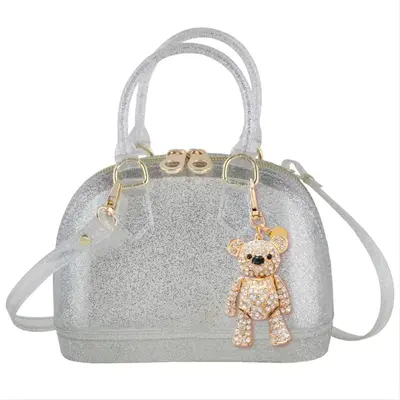 Carrying Kind Cate Crystal Silver Sparkle: Teddy