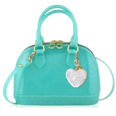 Carriage Boutiques Cate Aqua Sparkle Silver Heart