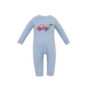 Claire & Charlie Trout Lt Blue Knit Romper