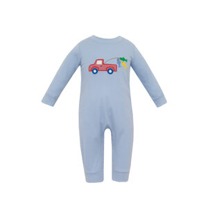 Claire & Charlie Trout Lt Blue Knit Romper