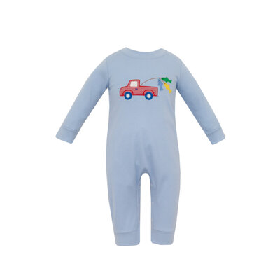 Claire & Charlie Trout Lt Blue Knit Romper