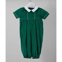 Charming Little One Green Corduroy Charles Romper